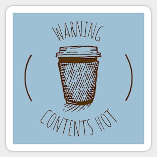 Coffee Cup - Warning Contents Hot Sticker